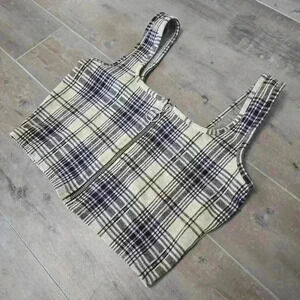 Hollister Plaid Zip-Up Crop Top